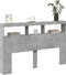 vidaXL - Hoofdbordkast - met - LED-verlichting - 160x17x102 - cm - betongrijs