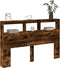 vidaXL - Hoofdbordkast - met - LED-verlichting - 160x17x102 - cm - gerookt - eiken
