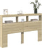 vidaXL - Hoofdbordkast - met - LED-verlichting - 160x17x102 - cm - sonoma - eiken