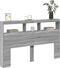 vidaXL - Hoofdbordkast - met - LED-verlichting - 160x17x102 - cm - grijs - sonoma