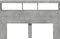 vidaXL - Hoofdbordkast - met - LED-verlichting - 160x17x102 - cm - betongrijs