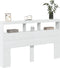 vidaXL - Hoofdbordkast - met - LED-verlichting - 160x17x102 - cm - wit