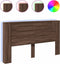 vidaXL - Hoofdbordkast - met - LED-verlichting - 180x16,5x103,5 - cm - bruin - eiken