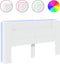 vidaXL - Hoofdbordkast - met - LED-verlichting - 180x16,5x103,5 - cm - wit