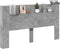 vidaXL - Hoofdbordkast - met - LED-verlichting - 180x16,5x103,5 - cm - betongrijs
