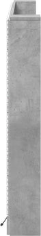 vidaXL - Hoofdbordkast - met - LED-verlichting - 180x16,5x103,5 - cm - betongrijs