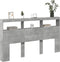 vidaXL - Hoofdbordkast - met - LED-verlichting - 180x17x102 - cm - betongrijs
