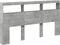 vidaXL - Hoofdbordkast - met - LED-verlichting - 180x17x102 - cm - betongrijs