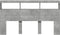 vidaXL - Hoofdbordkast - met - LED-verlichting - 180x17x102 - cm - betongrijs