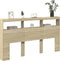 vidaXL - Hoofdbordkast - met - LED-verlichting - 180x17x102 - cm - sonoma - eiken