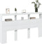 vidaXL - Hoofdbordkast - met - LED-verlichting - 180x17x102 - cm - wit