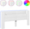 vidaXL - Hoofdbordkast - met - LED-verlichting - 200x16,5x103,5 - cm - wit