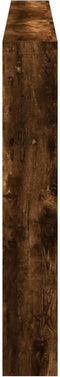 vidaXL - Hoofdbordkast - met - LED-verlichting - 200x17x102 - cm - gerookt - eiken
