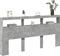 vidaXL - Hoofdbordkast - met - LED-verlichting - 200x17x102 - cm - betongrijs
