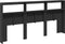 vidaXL - Hoofdbordkast - met - LED-verlichting - 200x17x102 - cm - zwart