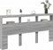 vidaXL - Hoofdbordkast - met - LED-verlichting - 200x17x102 - cm - grijs - sonoma