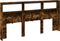 vidaXL - Hoofdbordkast - met - LED-verlichting - 200x17x102 - cm - gerookt - eiken
