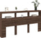vidaXL - Hoofdbordkast - met - LED-verlichting - 200x17x102 - cm - bruin - eiken