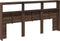 vidaXL - Hoofdbordkast - met - LED-verlichting - 200x17x102 - cm - bruin - eiken