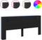 vidaXL - Hoofdbordkast - met - LED-verlichting - 220x16,5x103,5 - cm - zwart