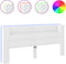 vidaXL - Hoofdbordkast - met - LED-verlichting - 220x16,5x103,5 - cm - wit