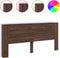 vidaXL - Hoofdbordkast - met - LED-verlichting - 220x16,5x103,5 - cm - bruin - eiken