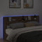 vidaXL - Hoofdbordkast - met - LED-verlichting - 220x16,5x103,5 - cm - bruin - eiken
