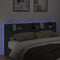 vidaXL - Hoofdbordkast - met - LED-verlichting - 220x16,5x103,5 - cm - zwart
