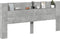 vidaXL - Hoofdbordkast - met - LED-verlichting - 220x16,5x103,5 - cm - betongrijs