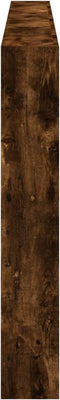 vidaXL - Hoofdbordkast - met - LED-verlichting - 220x17x102 - cm - gerookt - eiken