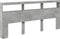 vidaXL - Hoofdbordkast - met - LED-verlichting - 220x17x102 - cm - betongrijs