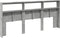 vidaXL - Hoofdbordkast - met - LED-verlichting - 220x17x102 - cm - betongrijs
