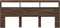 vidaXL - Hoofdbordkast - met - LED-verlichting - 220x17x102 - cm - bruin - eiken