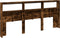 vidaXL - Hoofdbordkast - met - LED-verlichting - 220x17x102 - cm - gerookt - eiken