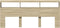 vidaXL - Hoofdbordkast - met - LED-verlichting - 220x17x102 - cm - sonoma - eiken