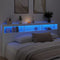 vidaXL - Hoofdbordkast - met - LED-verlichting - 220x17x102 - cm - wit