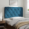 vidaXL - Hoofdbordkussen - 100 - cm - fluweel - blauw