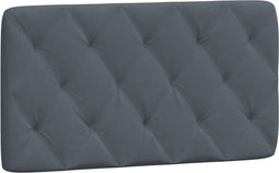 vidaXL - Hoofdbordkussen - 100 - cm - fluweel - donkergrijs