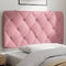 vidaXL - Hoofdbordkussen - 100 - cm - fluweel - roze