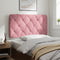 vidaXL - Hoofdbordkussen - 100 - cm - fluweel - roze