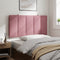 vidaXL - Hoofdbordkussen - 100 - cm - fluweel - roze