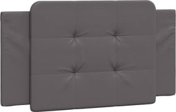 vidaXL - Hoofdbordkussen - 100 - cm - kunstleer - grijs