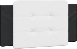 vidaXL - Hoofdbordkussen - 100 - cm - kunstleer - wit - en - zwart
