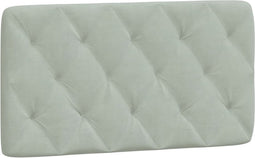 vidaXL - Hoofdbordkussen - 100 - cm - velvet - lichtgrijs