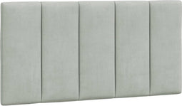 vidaXL - Hoofdbordkussen - 100 - cm - velvet - lichtgrijs