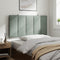 vidaXL - Hoofdbordkussen - 100 - cm - velvet - lichtgrijs
