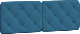 vidaXL - Hoofdbordkussen - 120 - cm - fluweel - blauw