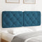 vidaXL - Hoofdbordkussen - 120 - cm - fluweel - blauw