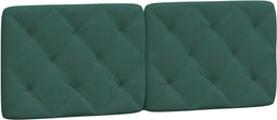 vidaXL - Hoofdbordkussen - 120 - cm - fluweel - donkergroen