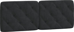 vidaXL - Hoofdbordkussen - 120 - cm - fluweel - zwart